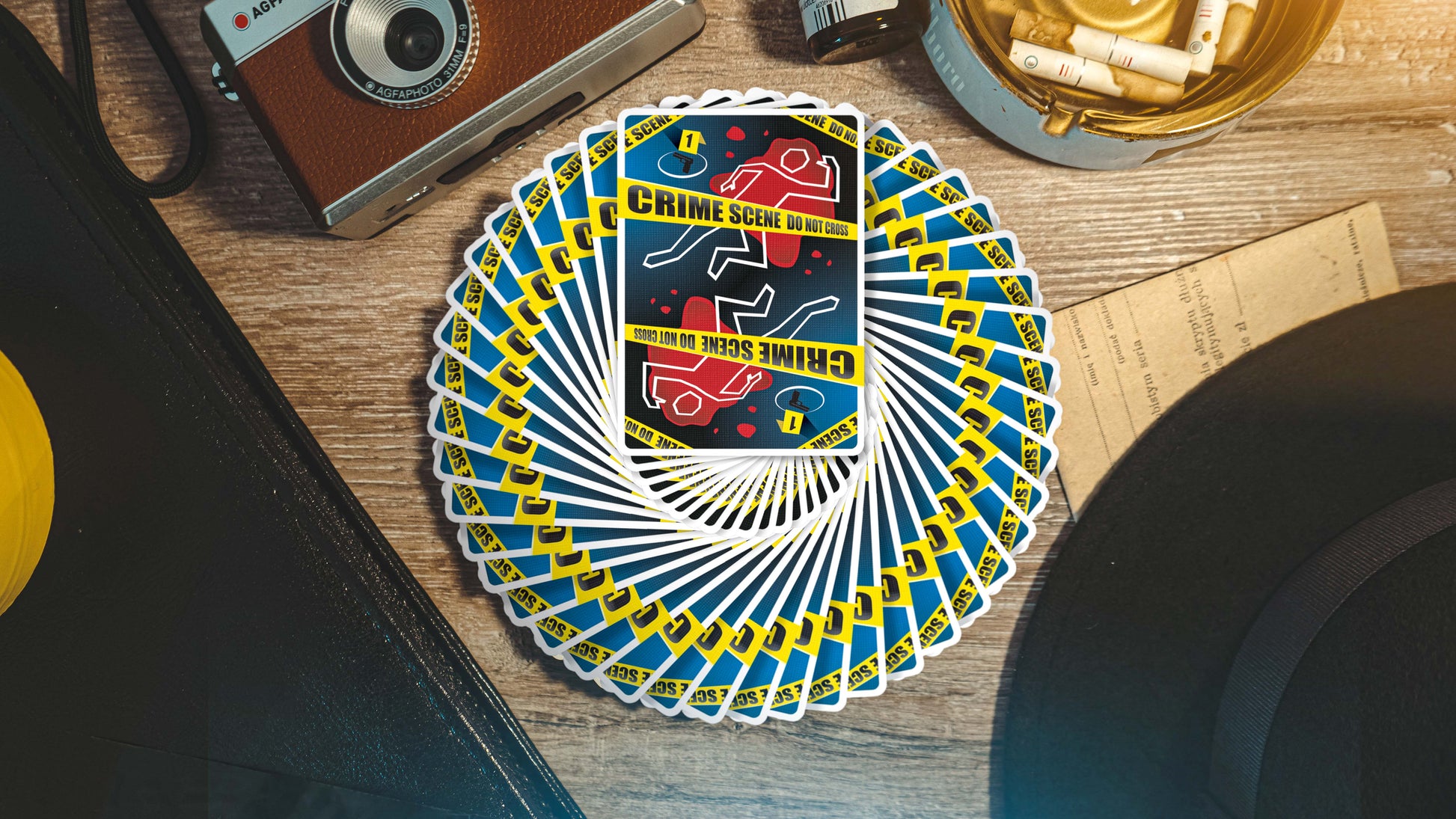 Cold Case Playing Cards with Evidence Bag