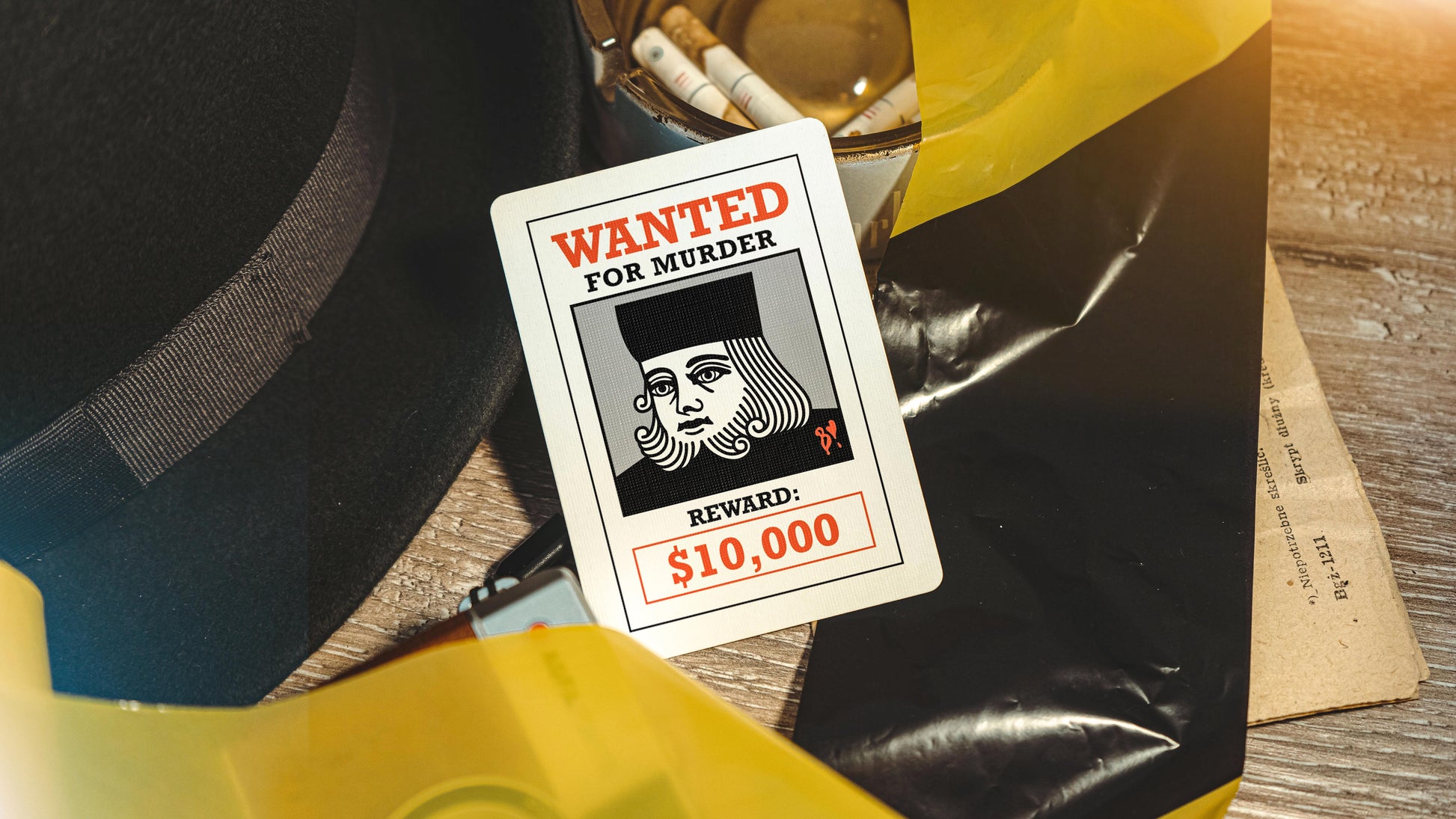 Cold Case Playing Cards with Evidence Bag