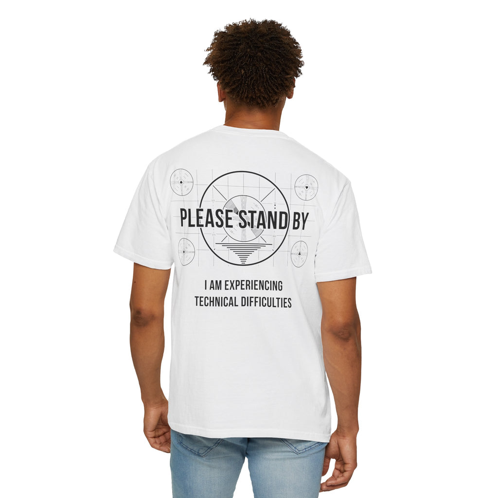 Please Stand By T-Shirt — Retro Test Pattern Graphic Tee