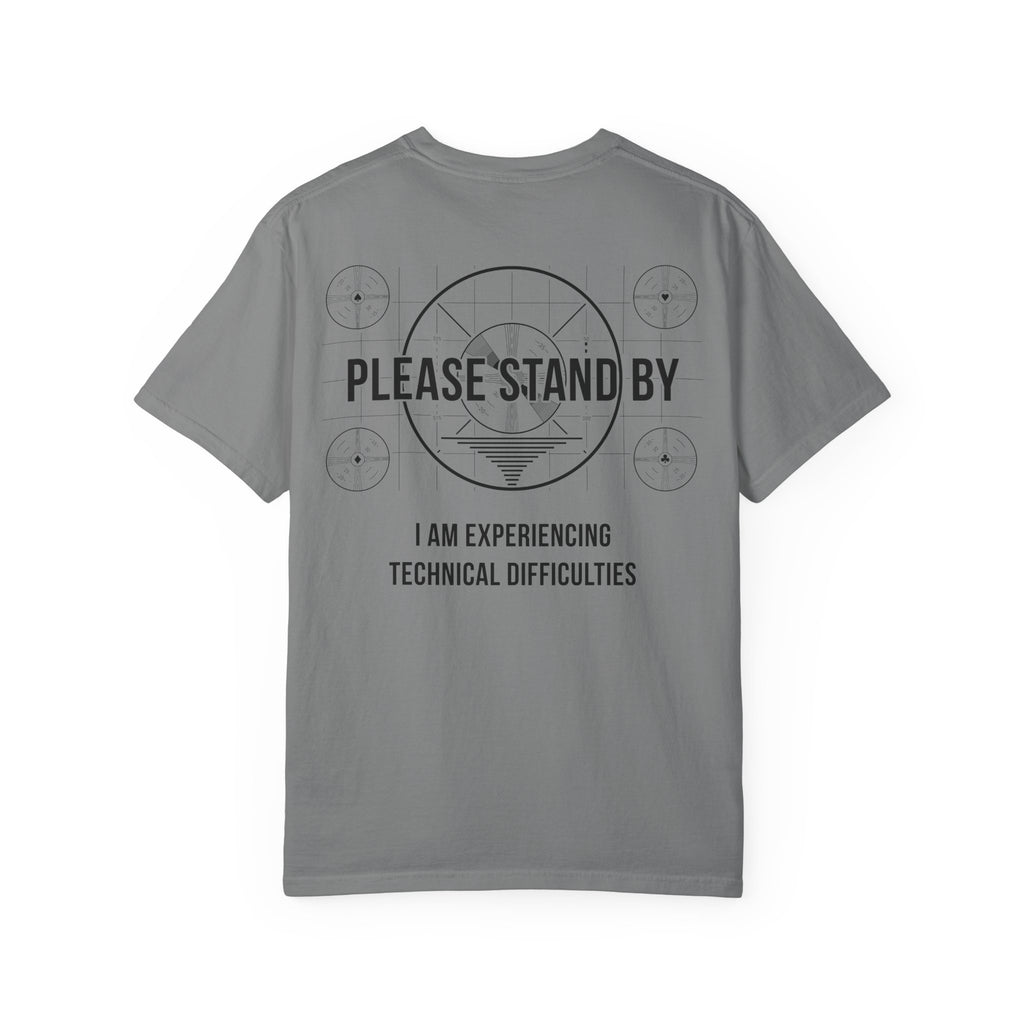 Please Stand By T-Shirt — Retro Test Pattern Graphic Tee