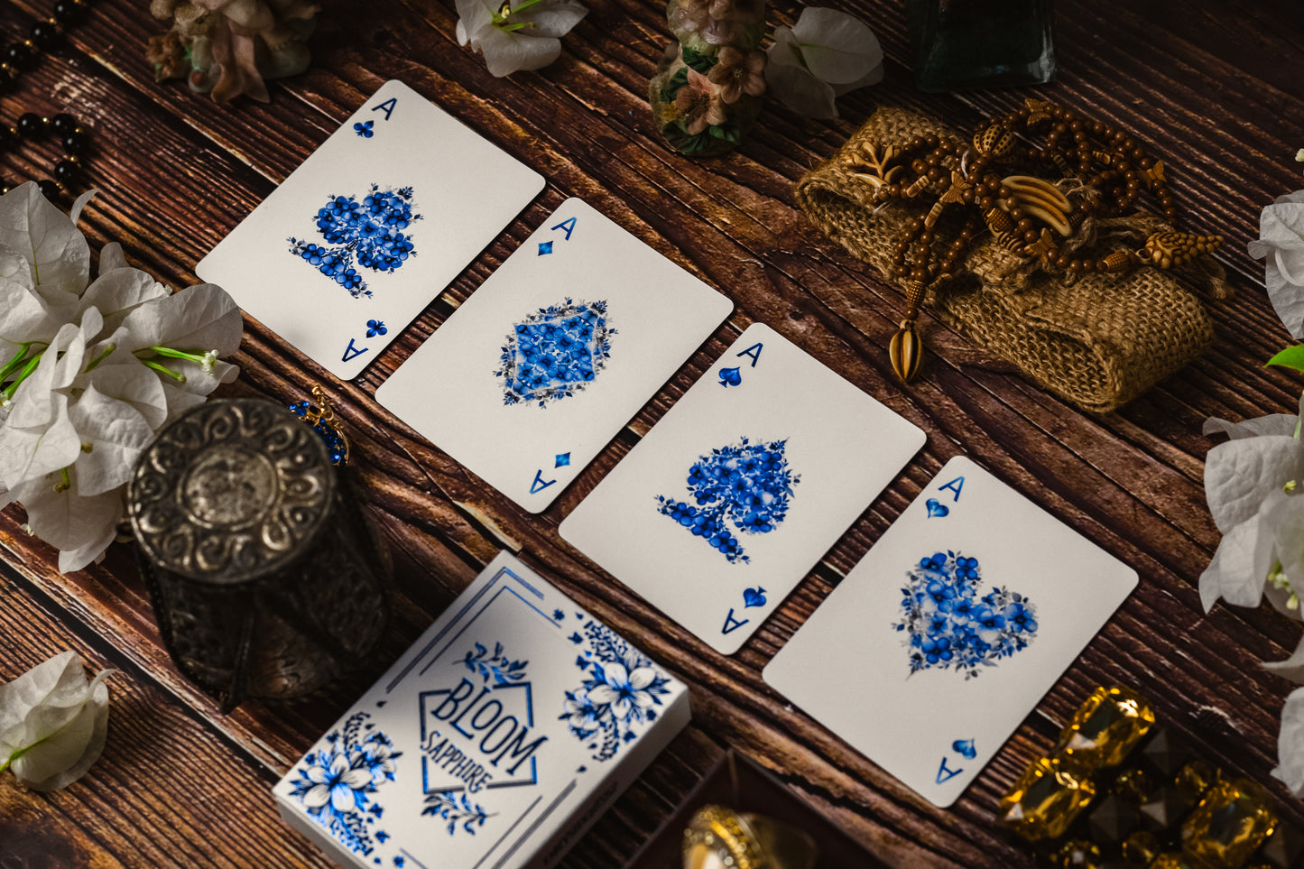 Bloom Sapphire Playing Cards