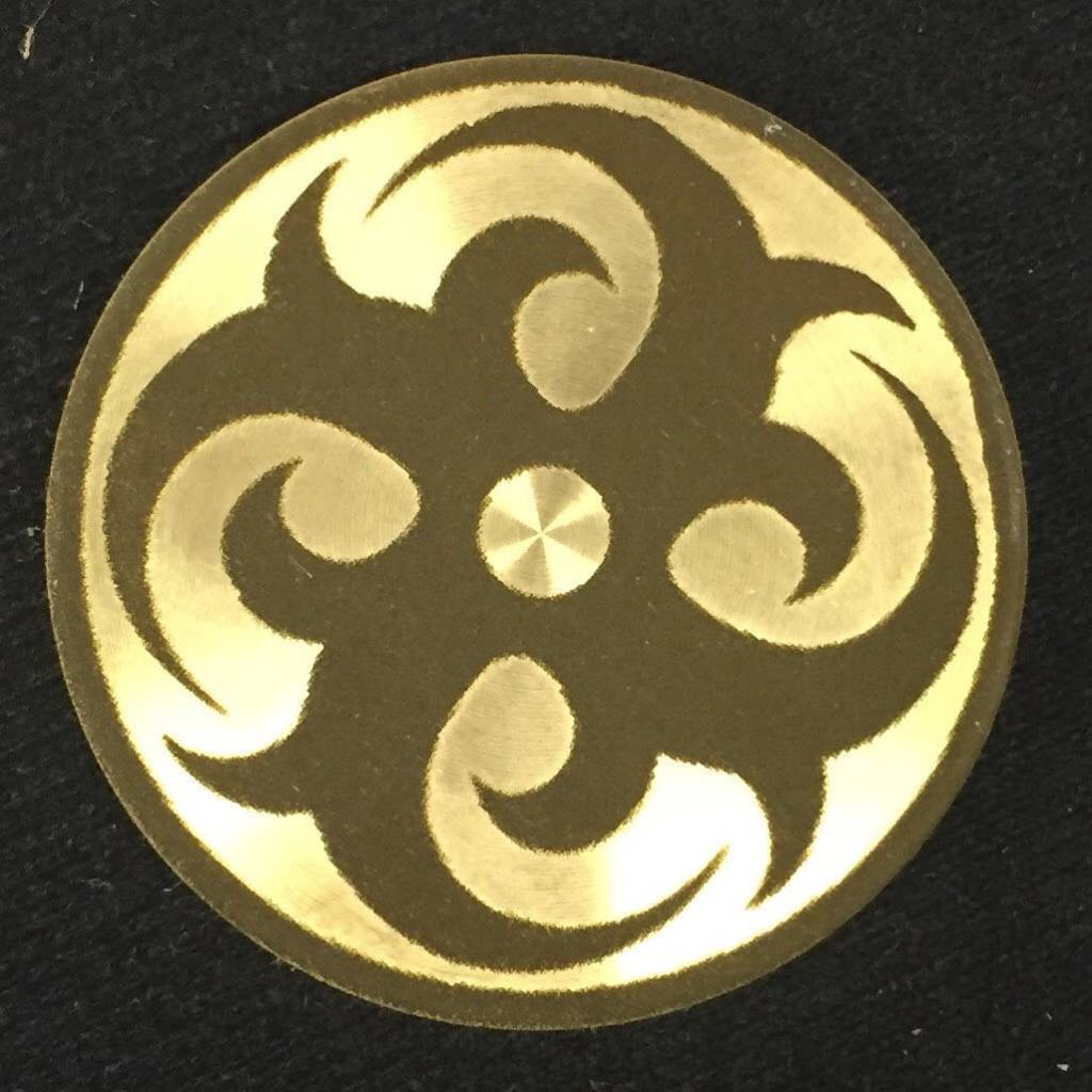 Okito Box Lid Tribal Circle 2, Half Dollar