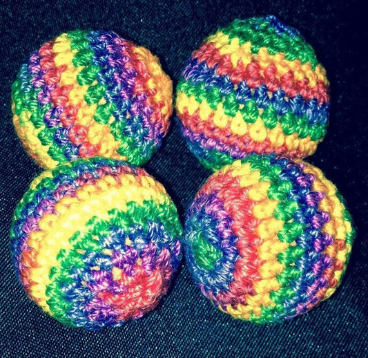 Crocheted Acrylic Balls 4-Pack (3/4 Inch) 